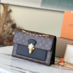 Louis Vuitton Victoire Monogram Canvas Calf Leather Bag