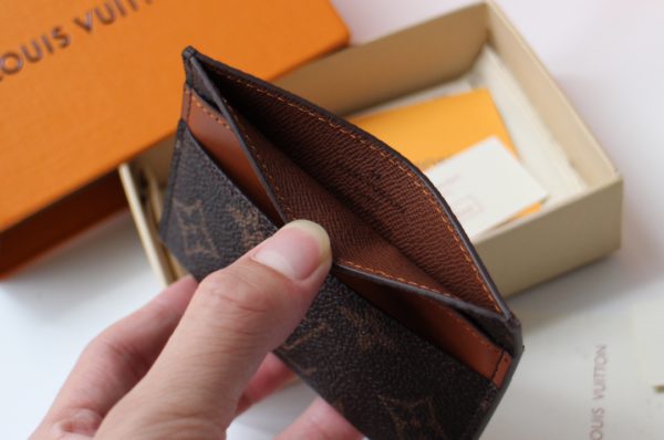 Louis Vuitton Single Porte Cartes Double Card Holder - Dark Brown - Image 3