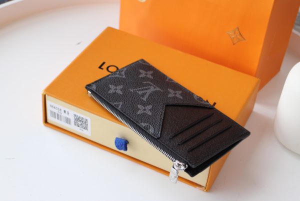 Louis Vuitton New Coin Zipper Card Holder - Black - Image 4