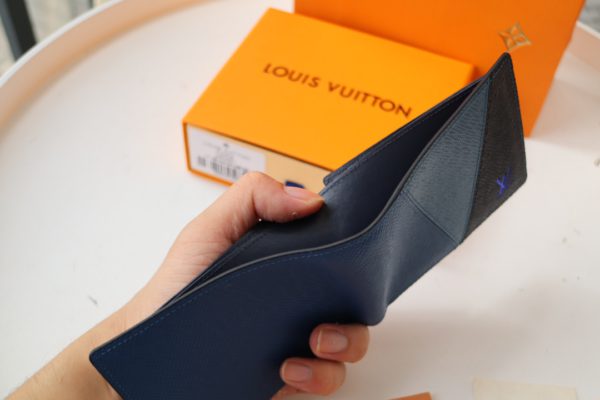 Louis Vuitton Slide Slender Wallet - Blue/Black - Image 2