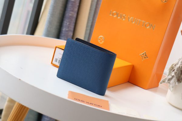 Louis Vuitton Slide Slender Wallet - Blue/Black - Image 3