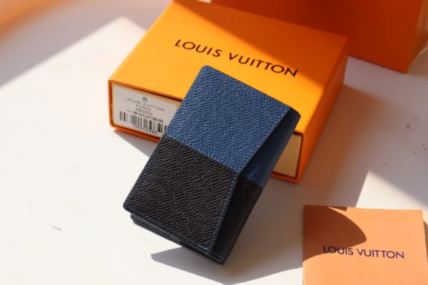 Louis Vuitton Single Pocket Wallet - Black/Blue - Image 2