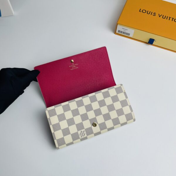 Louis Vuitton White Grid Christmas Style Envelope Wallet - Image 3