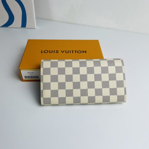 Louis Vuitton White Grid Christmas Style Envelope Wallet - Image 5
