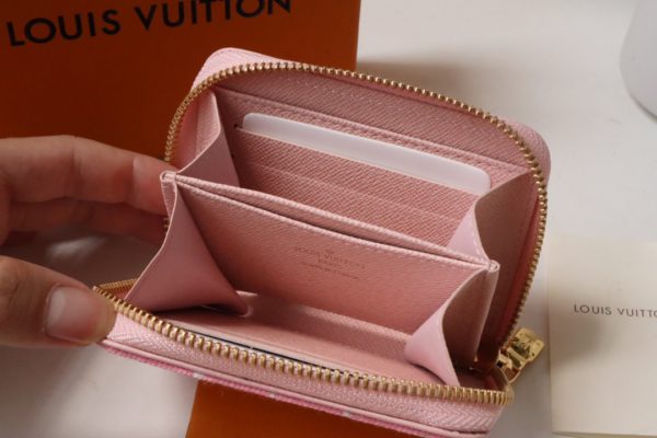 Louis Vuitton Monogram Jacquard Zipper Coin Purse - Pink - Image 3