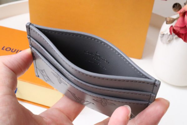 Louis Vuitton Porte Cartes Double Card Holder - Gray - Image 5