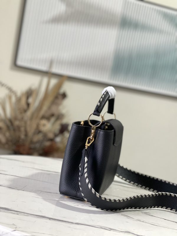 Louis Vuitton Capucines Small Handbag - Black - Image 5