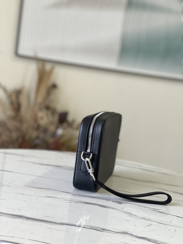 Louis Vuitton KASAI Cross Pattern Clutch - Black - Image 2