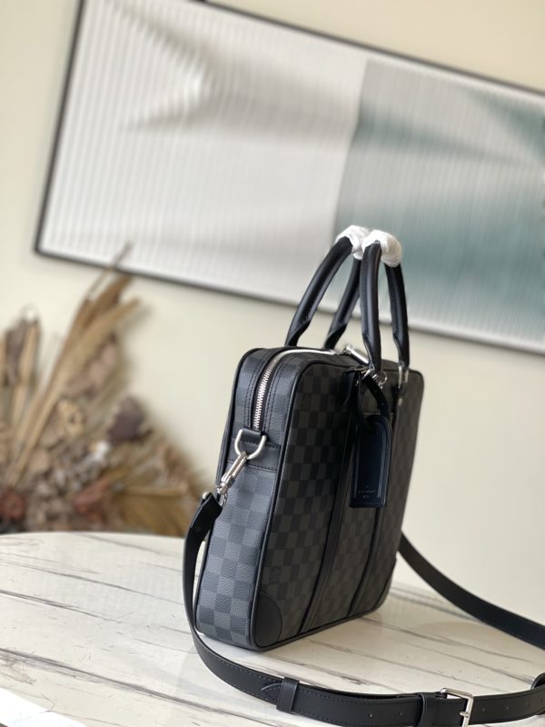 Louis Vuitton Voyage Small Briefcase - Black - Image 3