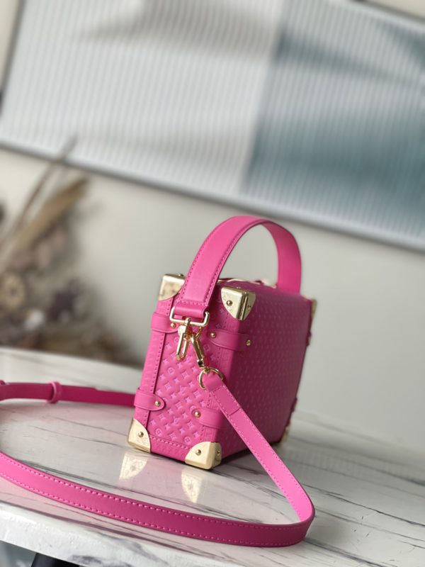 Louis Vuitton Full Suitcase Leather Bag - Rose Red - Image 3