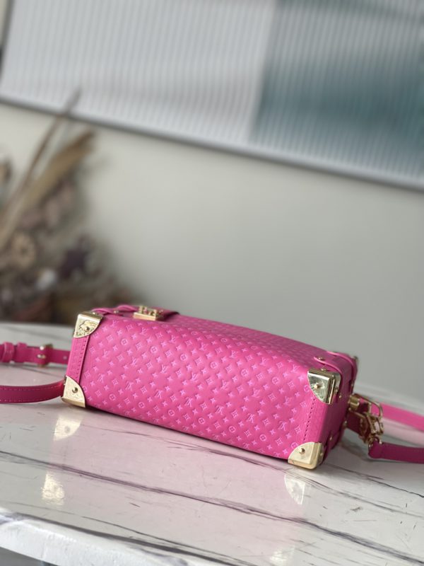 Louis Vuitton Full Suitcase Leather Bag - Rose Red - Image 5