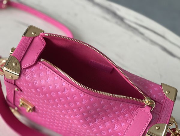 Louis Vuitton Full Suitcase Leather Bag - Rose Red - Image 7