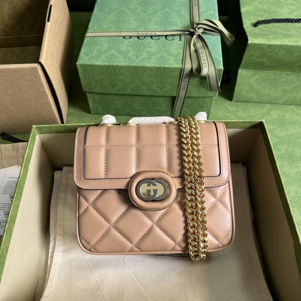 Gucci Deco Quilted Leather Shoulder Bag