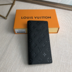 Louis Vuitton Taurillon Brazza Wallet - Black