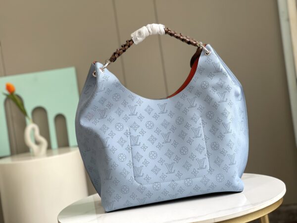 Louis Vuitton Carmel Hobo Tote Handbag – Blue - Image 4