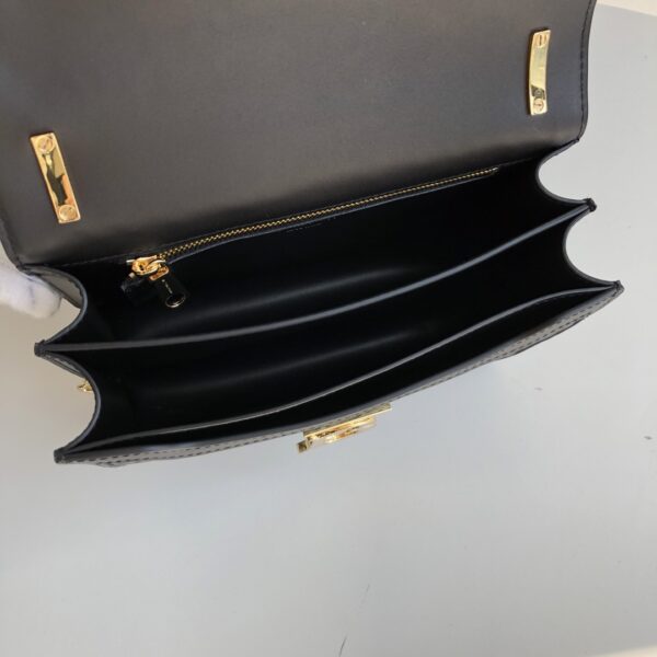 Burberry Medium TB Plaid Shoulder Messenger Bag - Black - Image 2