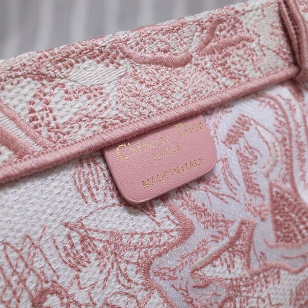 Dior Women Book Tote Cloth Tote Bag - Pink - Image 3