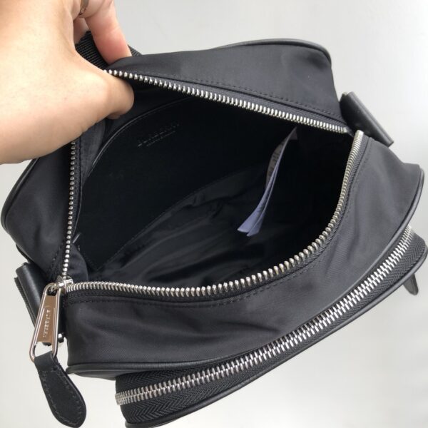 Burberry Striped Printed Nylon Camera Bag - Black - Image 2