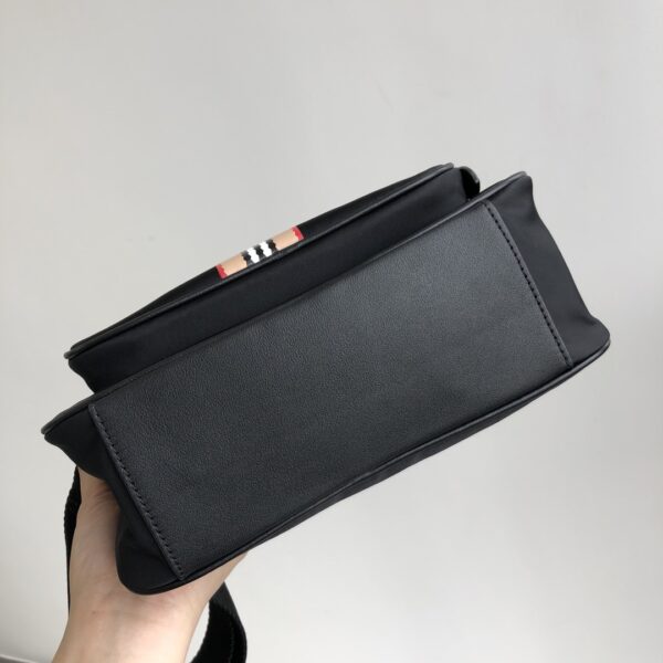 Burberry Striped Printed Nylon Camera Bag - Black - Image 3