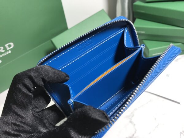 Goyard Short Zipper Clip Wallet - Electric Blue - Image 4