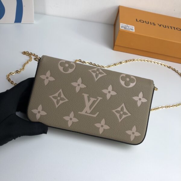 Louis Vuitton Félicie Pochette Chain Bag - Khaki - Image 4