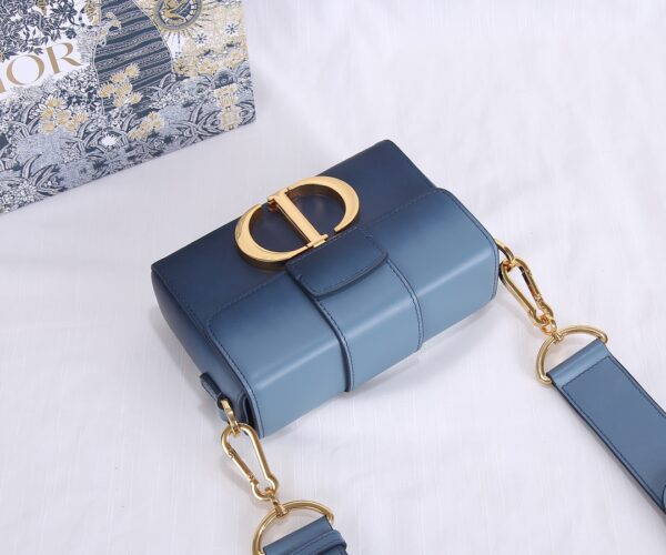 Di0r 30 Montaigne Small Gradient Color Box Bag - Blue - Image 4