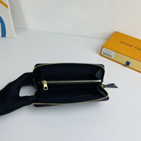 Louis Vuitton Monogram Empreinte Clemence Wallet - Blue - Image 3