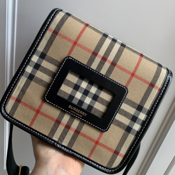 Burberry Jayde Vintage Check Crossbody Bag - Black - Image 5