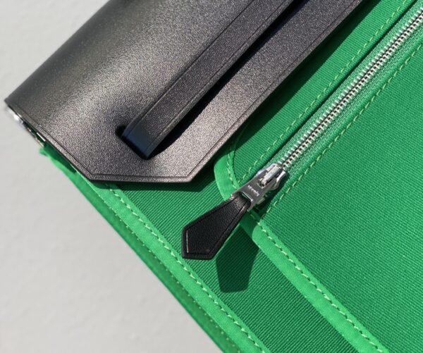Hermes Cloth Herbag Handbag - Green - Image 2