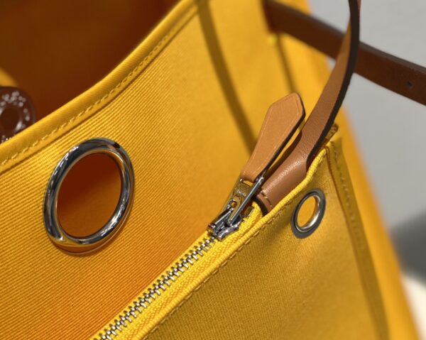 Hermes Cloth Herbag Handbag - Yellow - Image 2