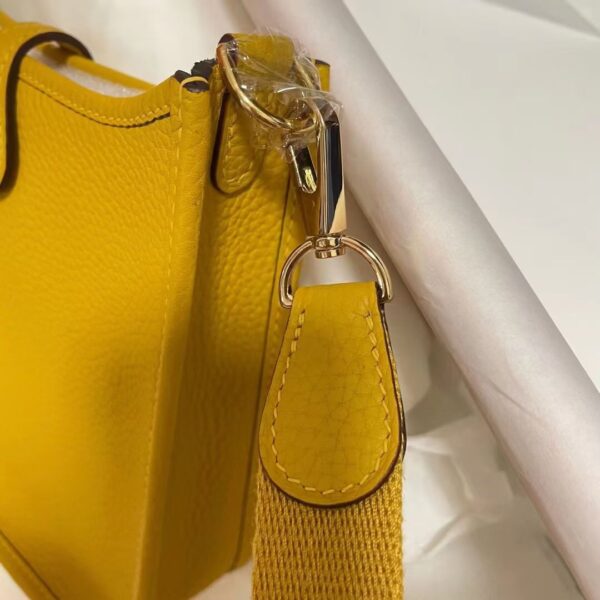 Hermes Evelyne Hollow H Letter Handbag - Yellow - Image 3