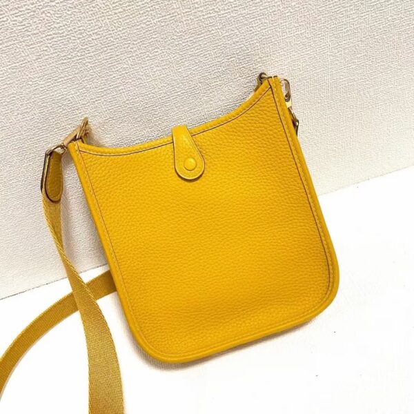 Hermes Evelyne Hollow H Letter Handbag - Yellow - Image 5