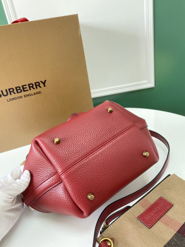 Burberry Canvas Check Bucket Bag - Red - Image 2