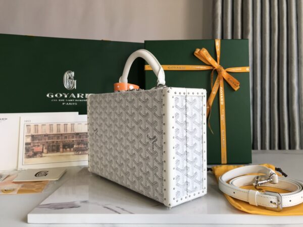 Goyard Grand Hôtel Suitcase Handbag - White - Image 5