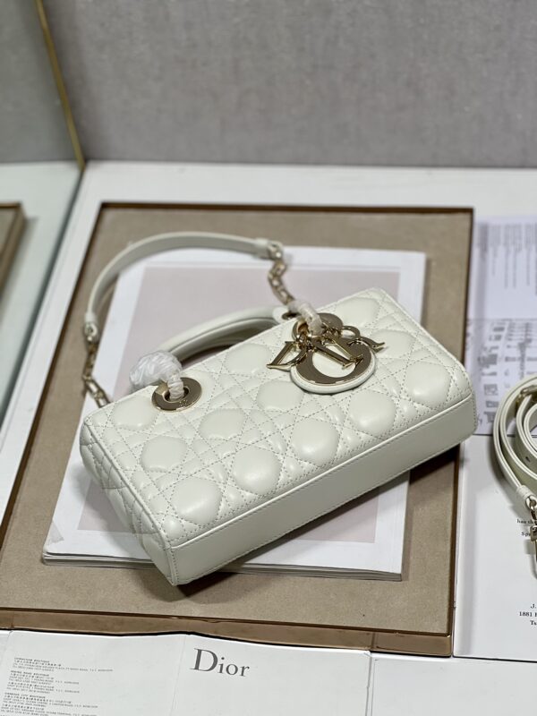Dior Medium Horizontal Diana Bag - White - Image 4