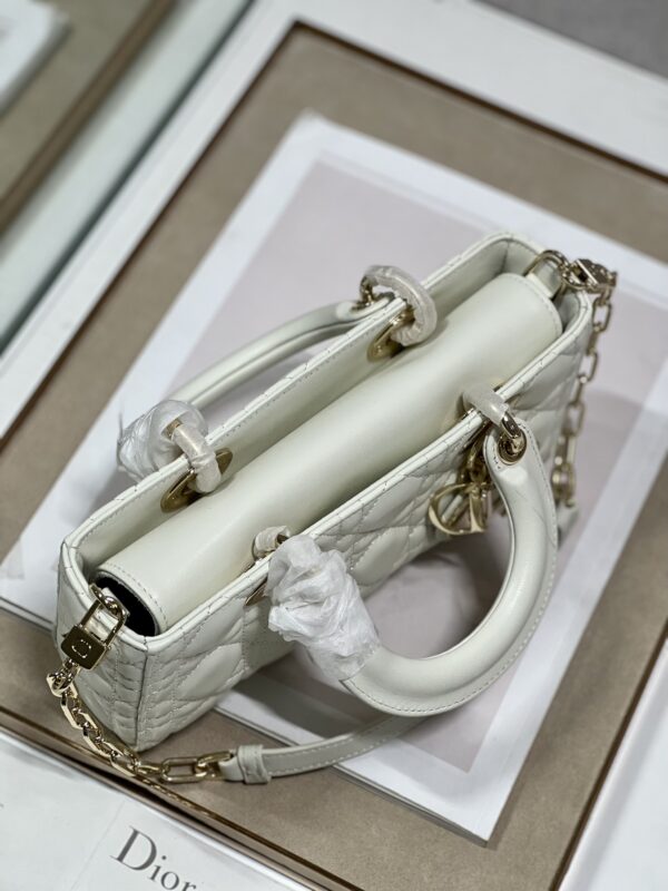 Dior Medium Horizontal Diana Bag - White - Image 3