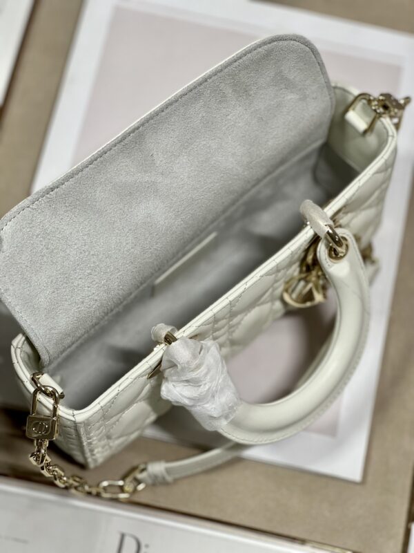 Dior Medium Horizontal Diana Bag - White - Image 2