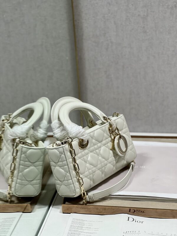 Dior Medium Horizontal Diana Bag - White - Image 5