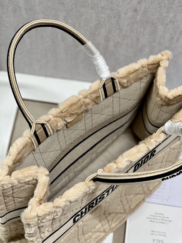 Dior Large Book Tote Shopping Bag - Apricot - Image 3