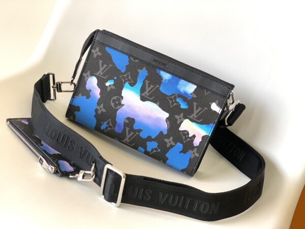 Louis Vuitton Two-Piece Gaston Wearable Wallet - Black/Blue - Image 4