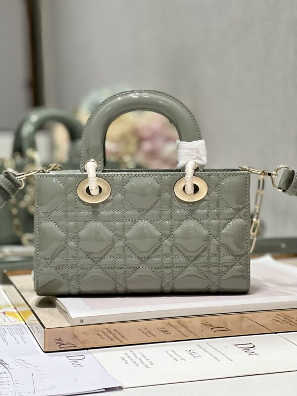 Dior Medium Horizontal Diana Bag - Rock Gray Gold Buckle - Image 5