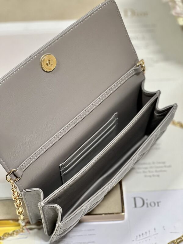 Dior Pearl Clutch - Patent Leather Dark Gray - Image 5