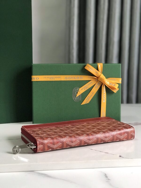 Goyard Matignon Large Long Wallet - Red - Image 5