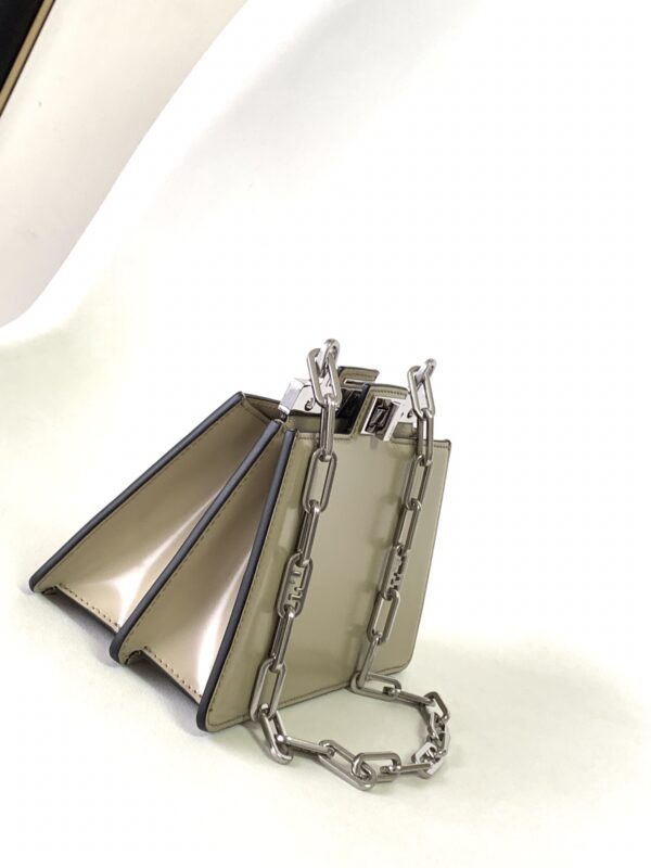 Fendi Peekaboo Cut Small Bag - Gray - Image 5