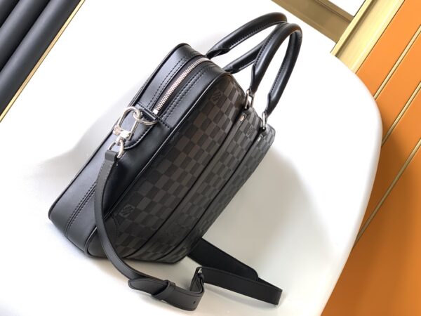 Louis Vuitton Voyage Small Briefcase Bag - Black - Image 5