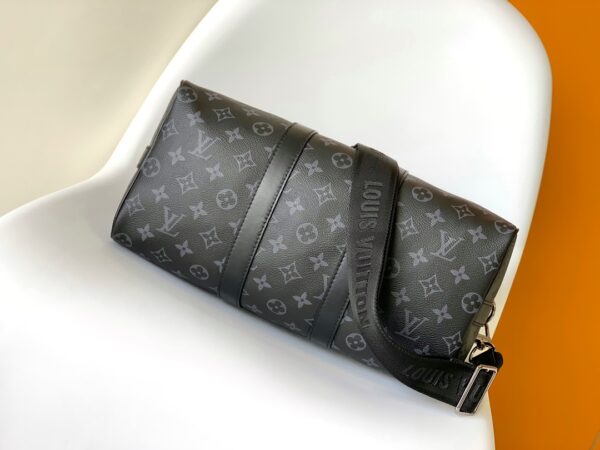 Louis Vuitton Keepall Bandoulière 35 handbag - Gray/Black - Image 3