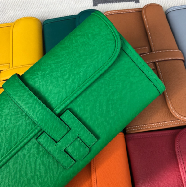 Hermes Epsom Turtledove Handbag - Bamboo Green - Image 4