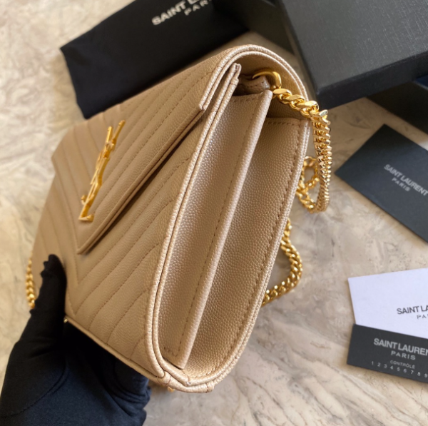 YSL Yves Saint Laurent Clutch Bag - Cream - Image 4