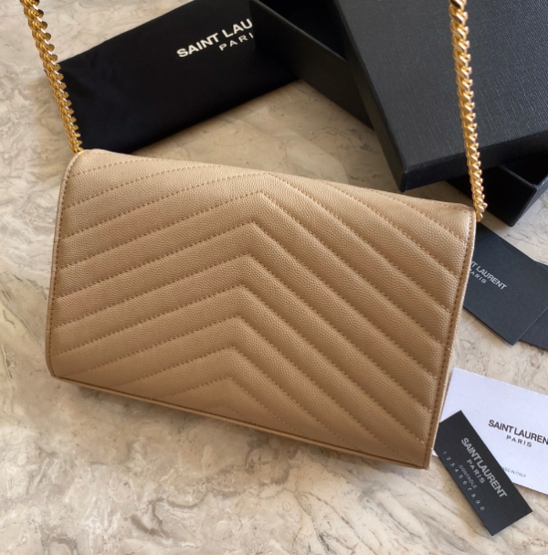 YSL Yves Saint Laurent Clutch Bag - Cream - Image 3