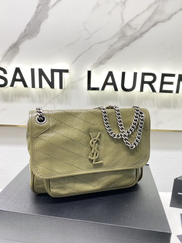 YSL Saint Laurent's Niki's Medium Handbag - Olive Green - Image 3